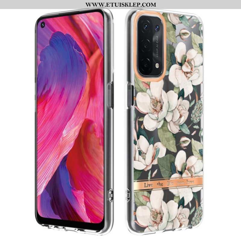 Futerały do Oppo A54 5G / A74 5G Bezszwowy Kwiecisty